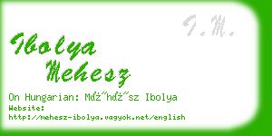 ibolya mehesz business card